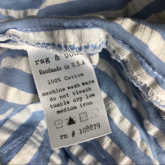 rag & bone Shorts Size 24 Waffle Stripe Chinos - Picture 5 of 5